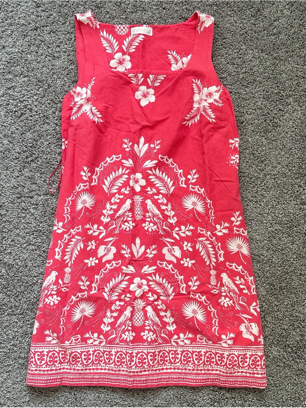 Pink Sleeveless Floral Print Sundress
